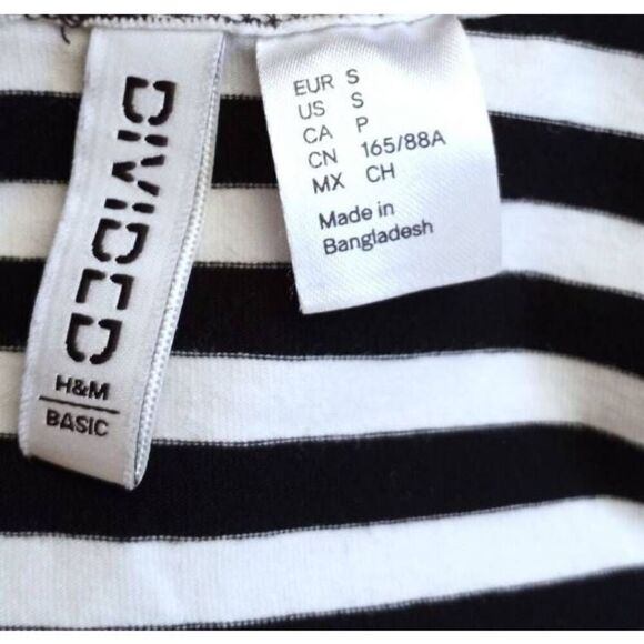 H&M BLACK & WHITE STRIPE TANK DRESS SZ.S EUC - Picture 3 of 4